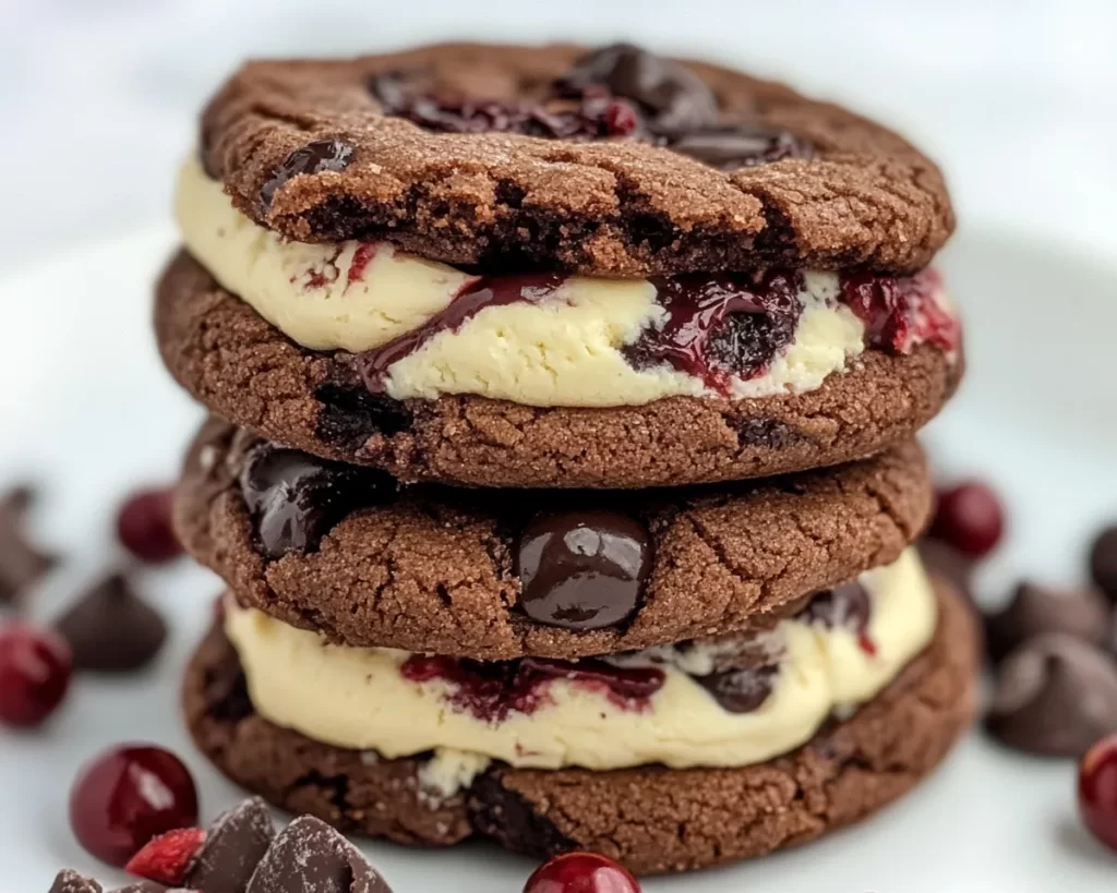 Black Forest Cookie: Cheesecake Stuffed Black Forest Cookies in 30 Minutes
