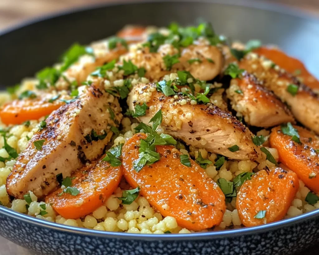 Spring Dinner Ideas: Roasted Carrot & Chicken Couscous in 25 Minutes
