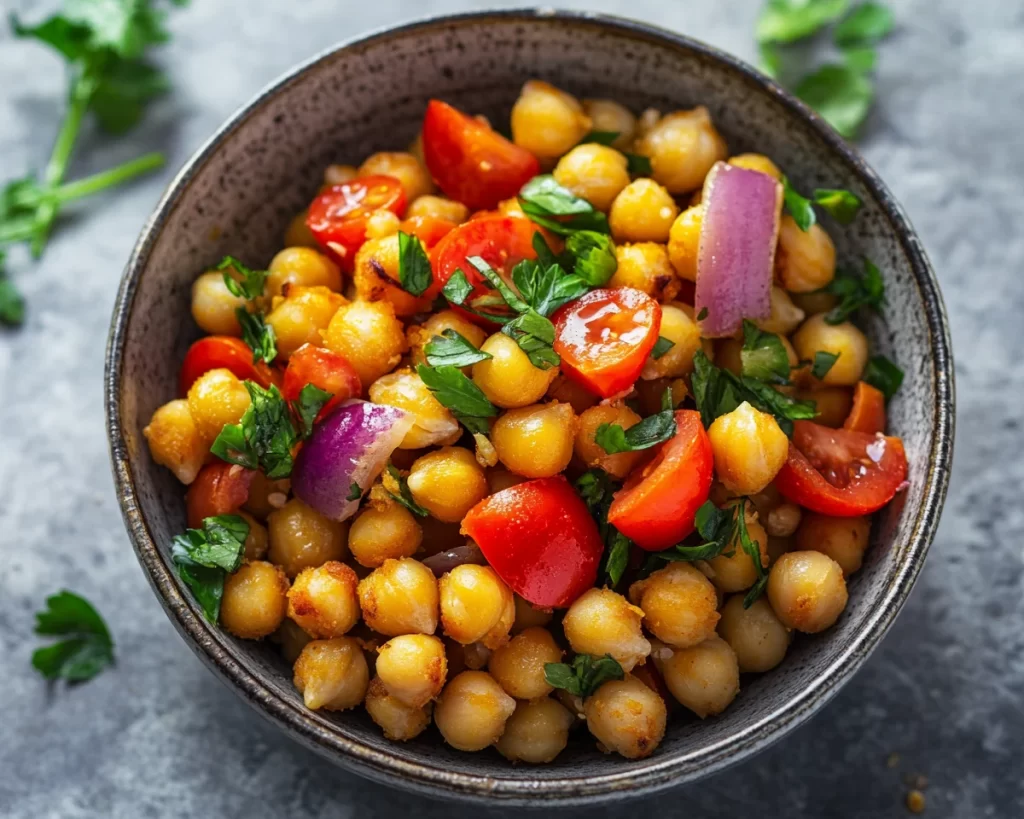 Healthy Munchies: Crispy Chickpea Snack Bowl in 15 Minutes