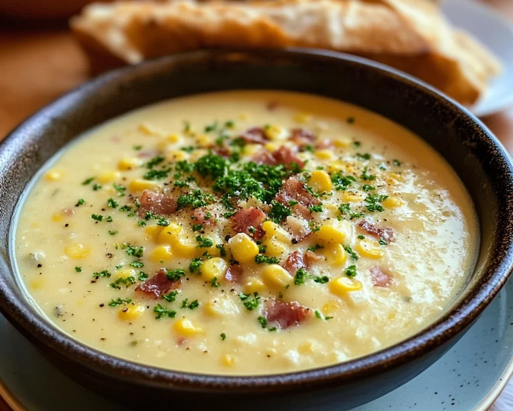 Spring Soup: Creamy Corn & Bacon Soup in 25 Minutes
