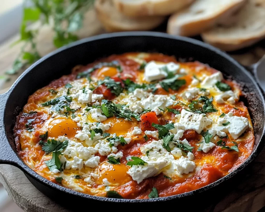 Spring Brunch: Shakshuka With Feta and Crusty Bread in 25 Minutes
