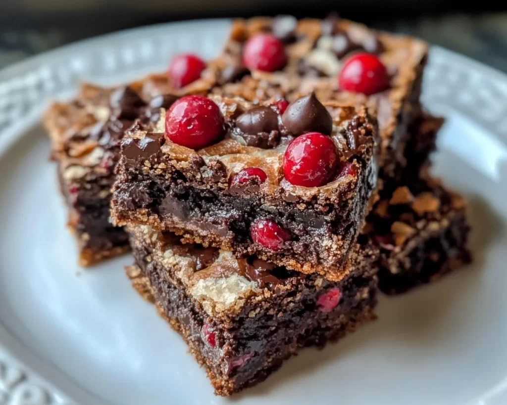 Black Forest Cookie: Fudge Topped Black Forest Cookie Bars in 25 Minutes