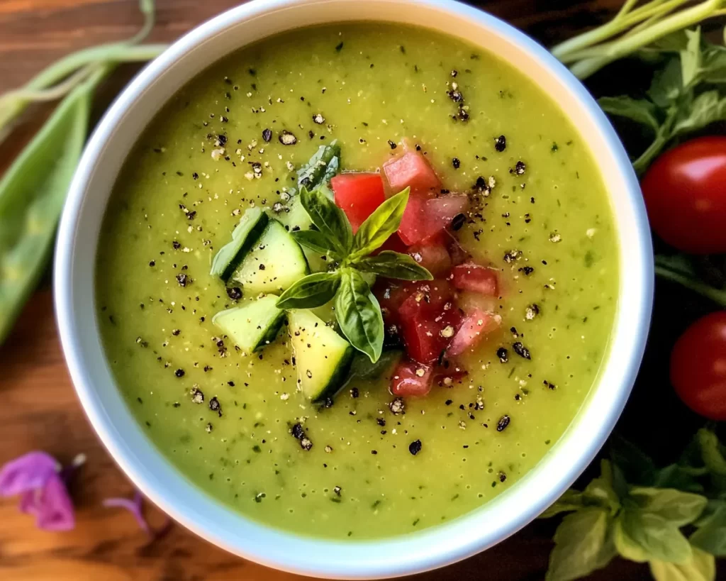 Spring Soup: Chilled Cucumber Avocado Gazpacho in 10 Minutes