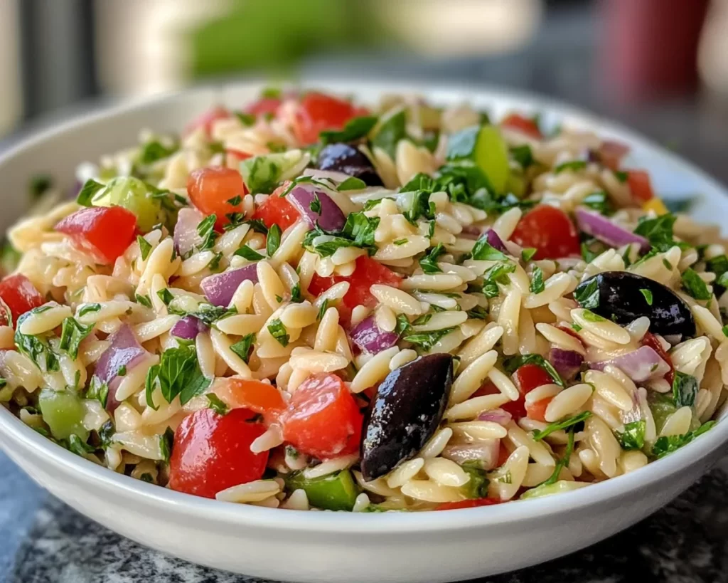 Summer Dinner Ideas: Mediterranean Orzo Salad in 15 Minutes
