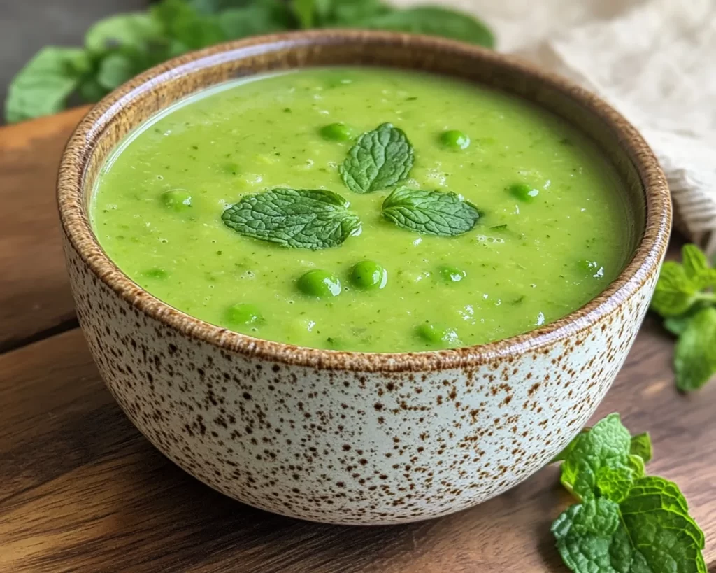 Spring Soup: Pea Mint Yogurt Soup in 15 Minutes