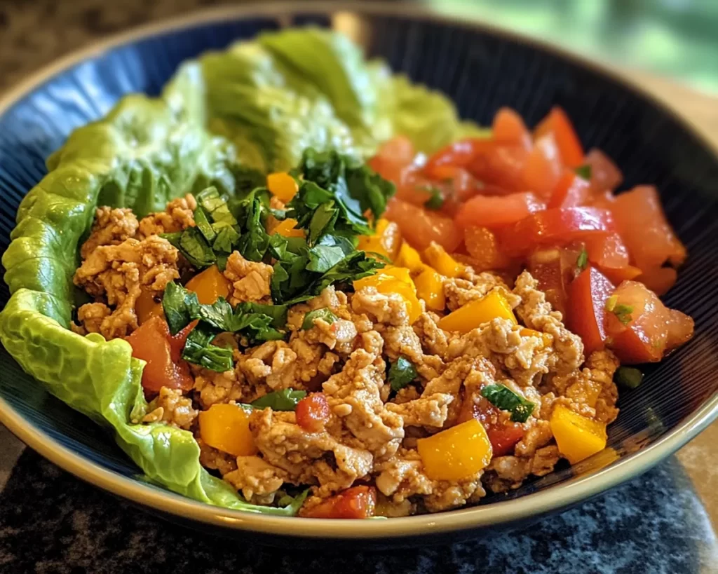 Healthy Easy Recipes: Turkey Lettuce Wrap Bowl in 15 Minutes