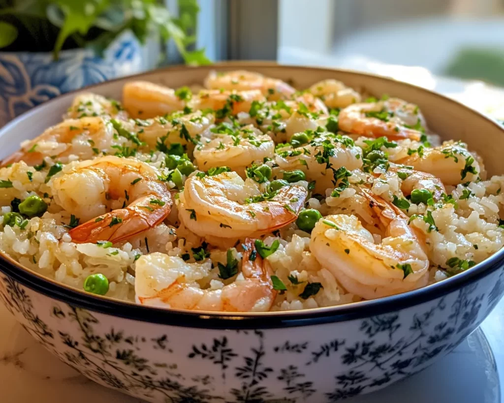 Spring Dinner Recipes: Garlic Butter Shrimp Rice in 20 Minutes