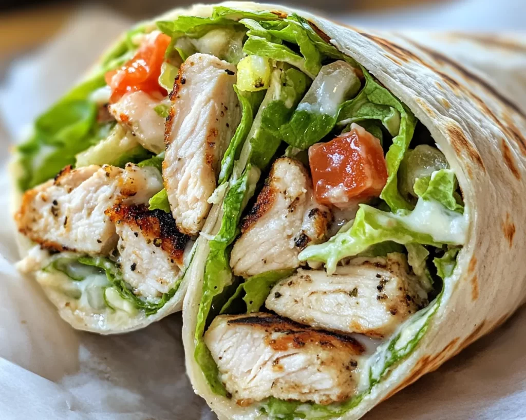 Summer Meals: Grilled Chicken Caesar Wrap in 15 Minutes