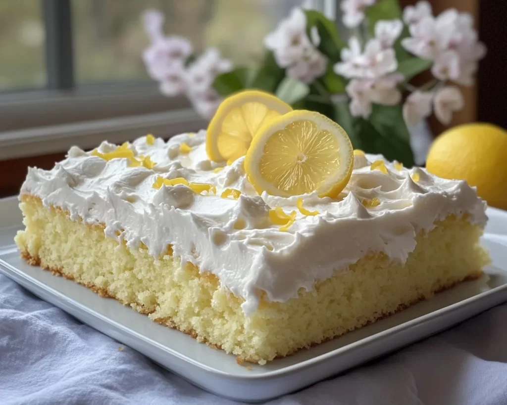 Spring Baking: Lemon Vanilla Sheet Cake in 7 Steps