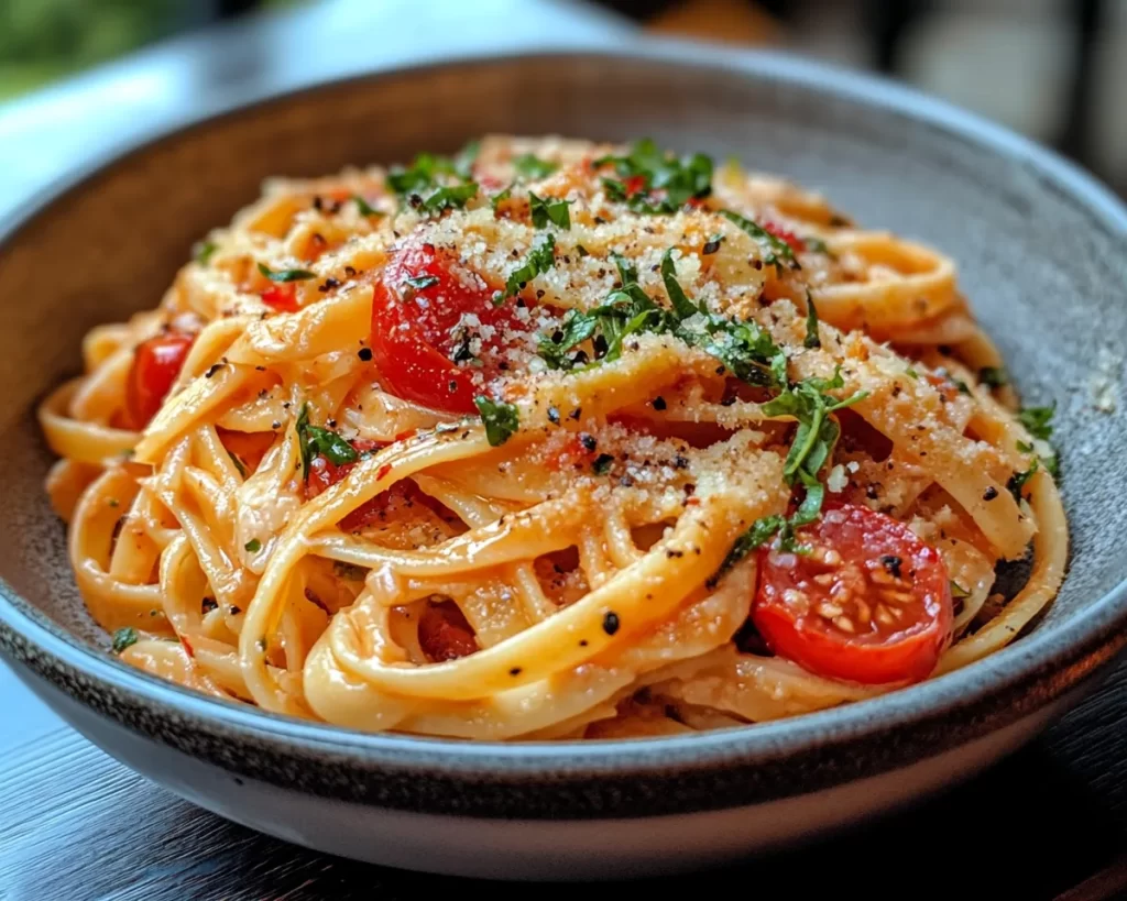 Easy Dinner Recipes for Family: One Pot Creamy Tomato Pasta in 20 Minutes