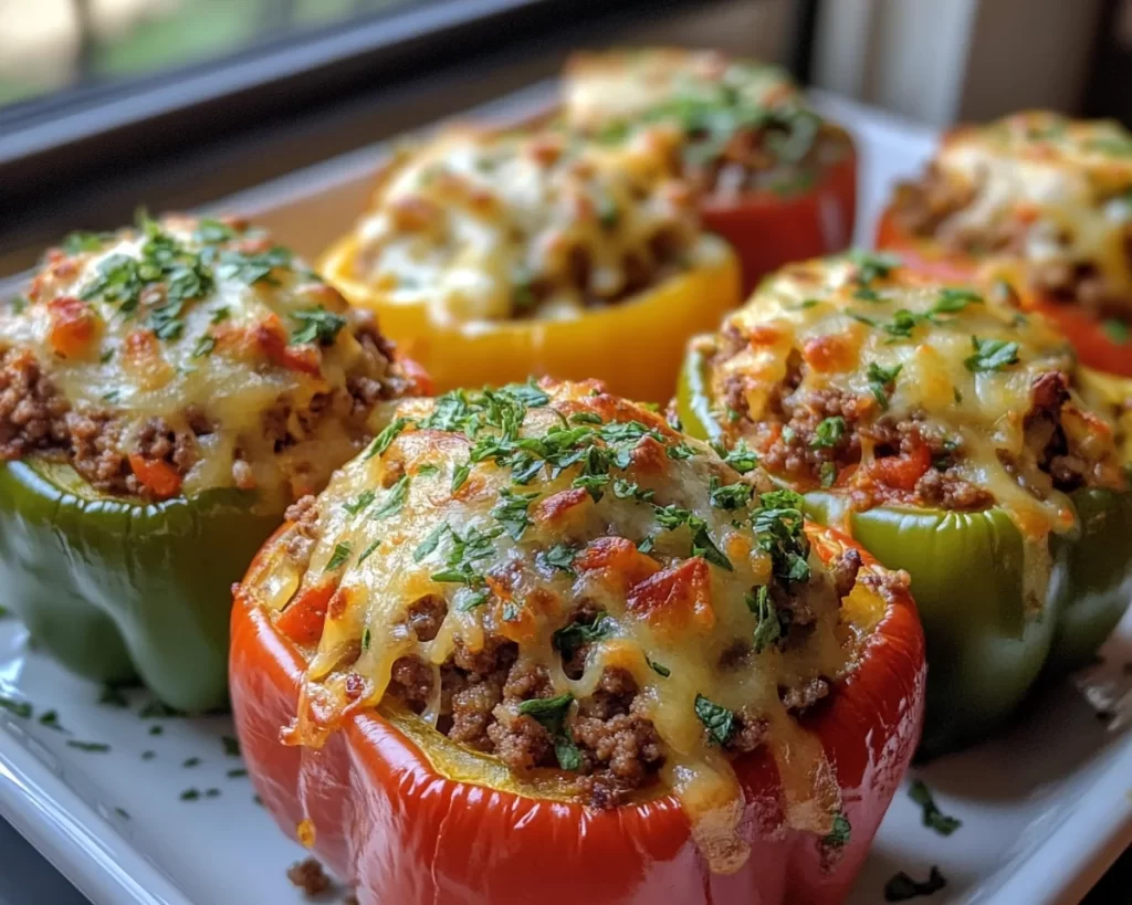 Easy Dinner Recipes for Family Comfort Foods: Stuffed Bell Peppers With Ground Beef in 30 Minutes
