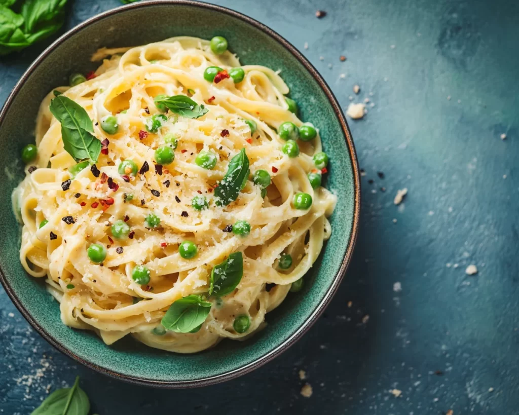 Spring Dinner: Creamy Pea Pasta in 15 Minutes