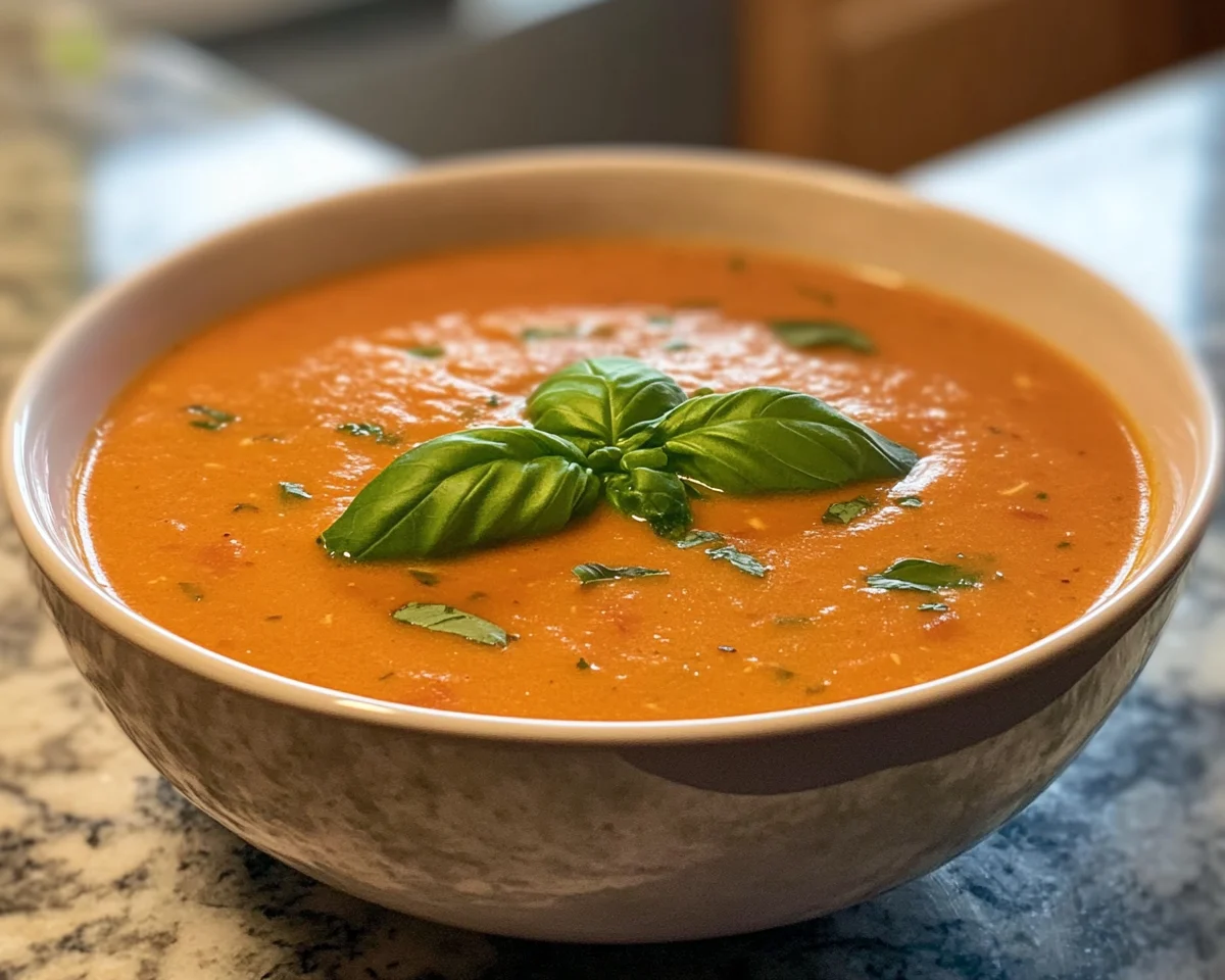 Spring Soup: Creamy Tomato Basil Soup in 20 Minutes