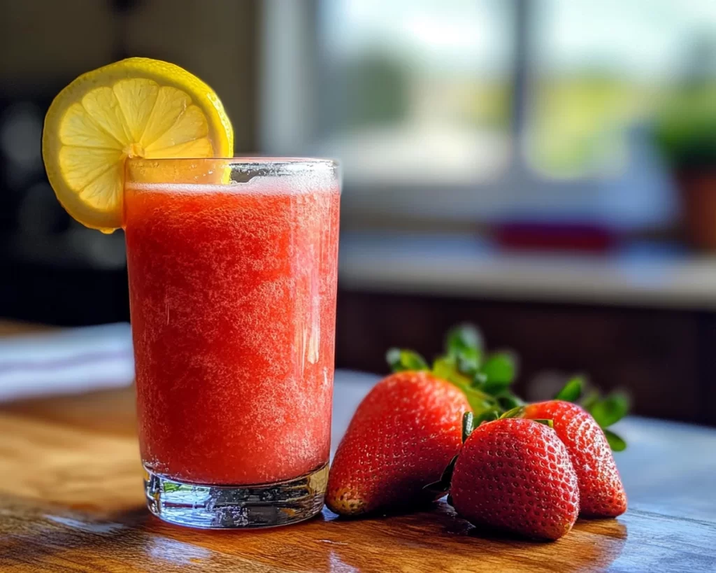 Summer Drinks: Frozen Strawberry Lemonade Slush in 10 Minutes