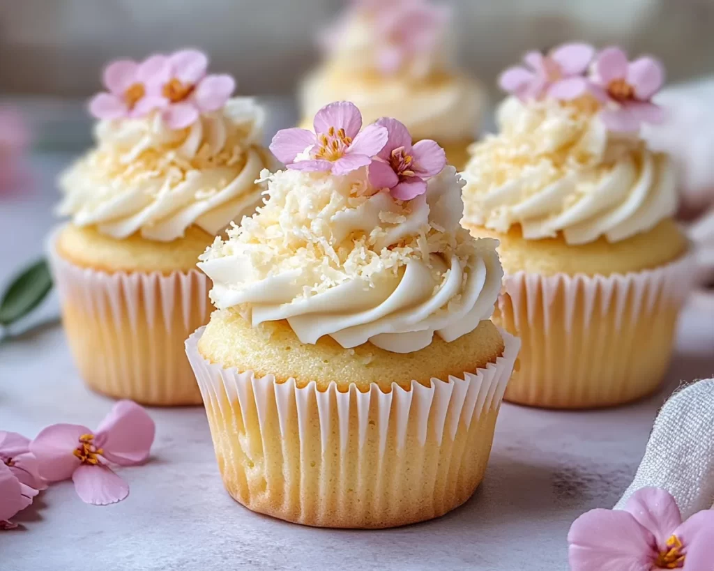 Spring Cupcakes: Lemon Coconut Cupcakes in 7 Steps