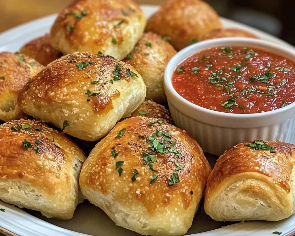 Baseball Snacks: Pizza Rolls With Marinara Dipping Sauce in 20 Minutes