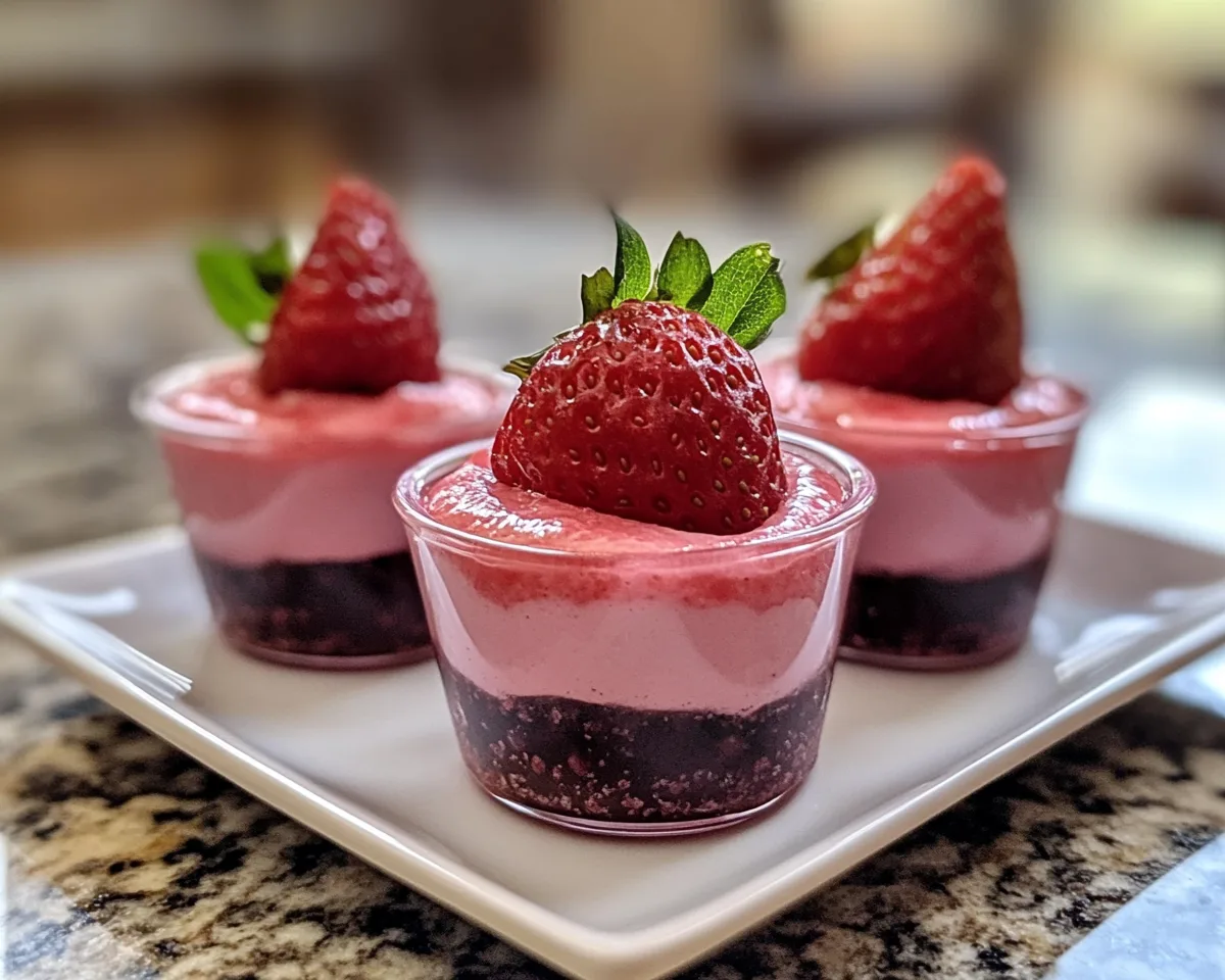 Spring Desserts: Strawberry Mousse Cups in 5 Ingredients