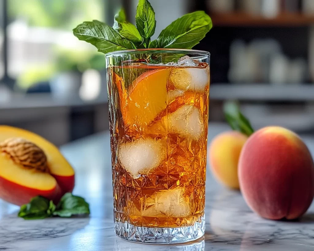 Spring Drinks: Honey Ginger Peach Iced Tea in 10 Minutes