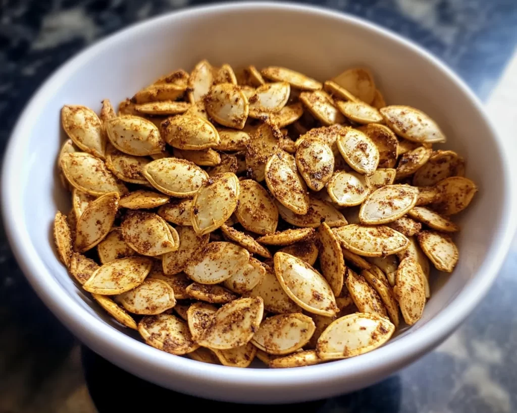 Healthy Munchies: Roasted Spiced Pumpkin Seeds in 20 Minutes