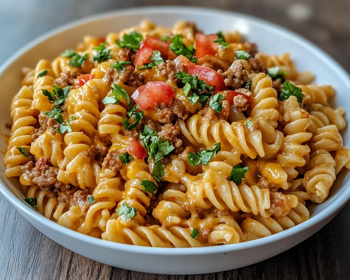 Easy Dinner Recipes for Family: Cheesy Taco Pasta in 20 Minutes