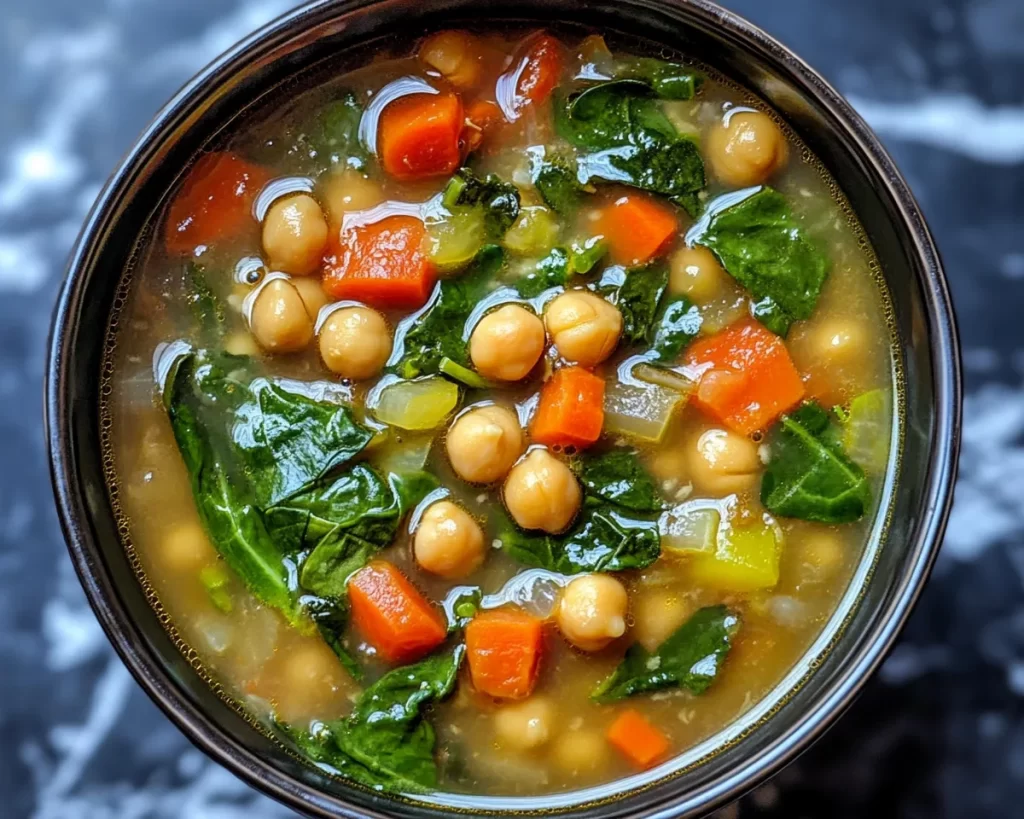 Spring Soup: Spinach & Chickpea Soup in 25 Minutes