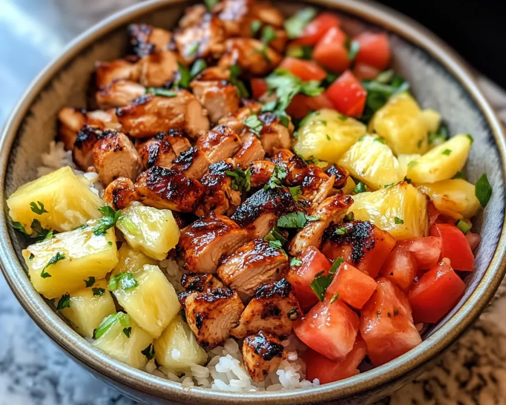 Summer Dinner Ideas: BBQ Chicken & Pineapple Bowls in 20 Minutes