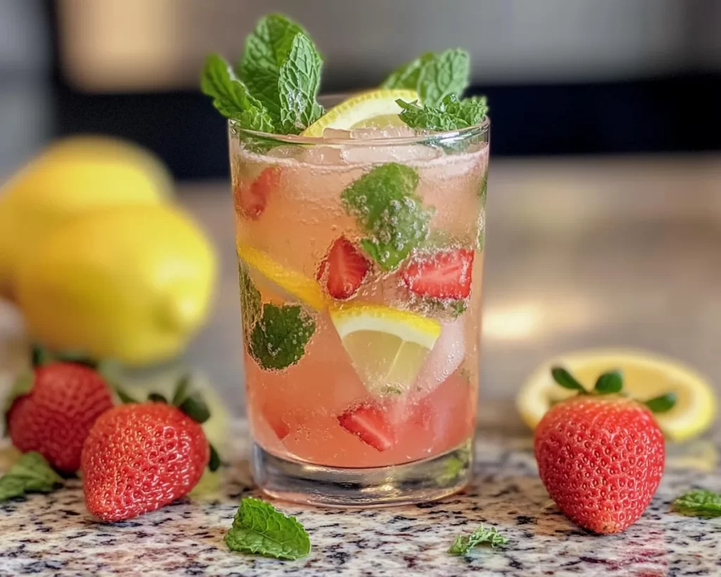 Spring Drinks: Frozen Strawberry Mint Lemonade in 10 Minutes
