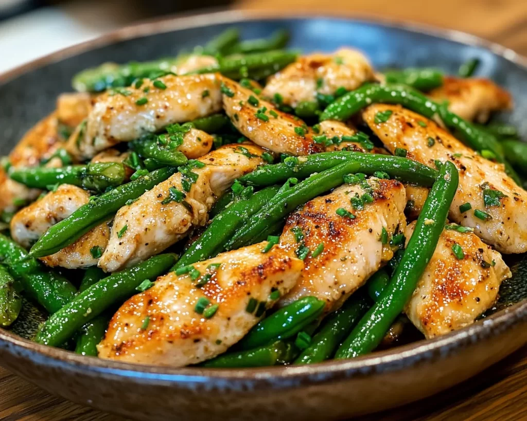 Healthy Easy Recipes: Garlic Butter Green Bean Chicken in 25 Minutes