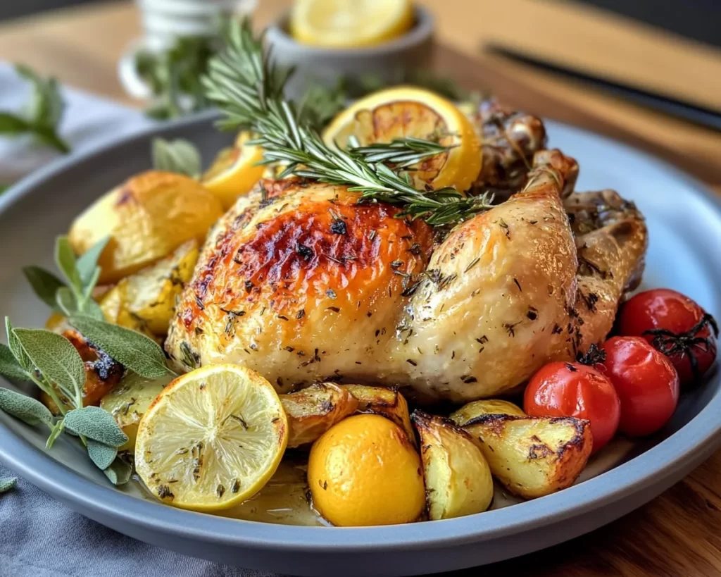 Spring Dinner: Lemon Herb Roasted Chicken in 5 Steps