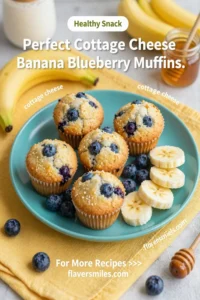 Perfect Cottage Cheese Banana Blueberry Muffins