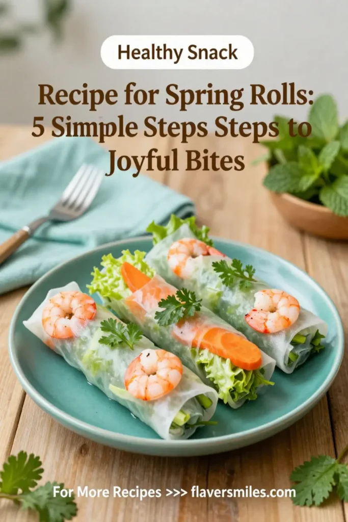 Recipe for Spring Rolls: 5 Simple Steps to Joyful Bites