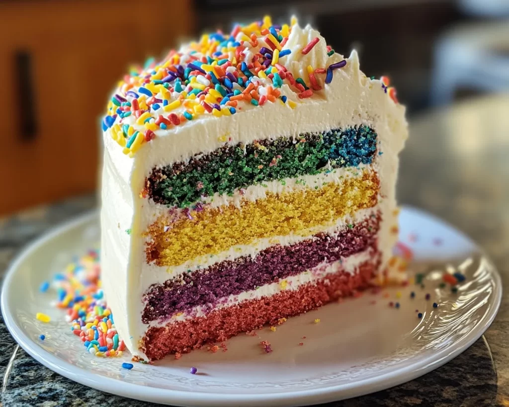 Birthday Cake: Hidden Rainbow Layer Birthday Cake in 45 Minutes
