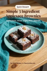 Simple 3 Ingredient Applesauce Brownies
