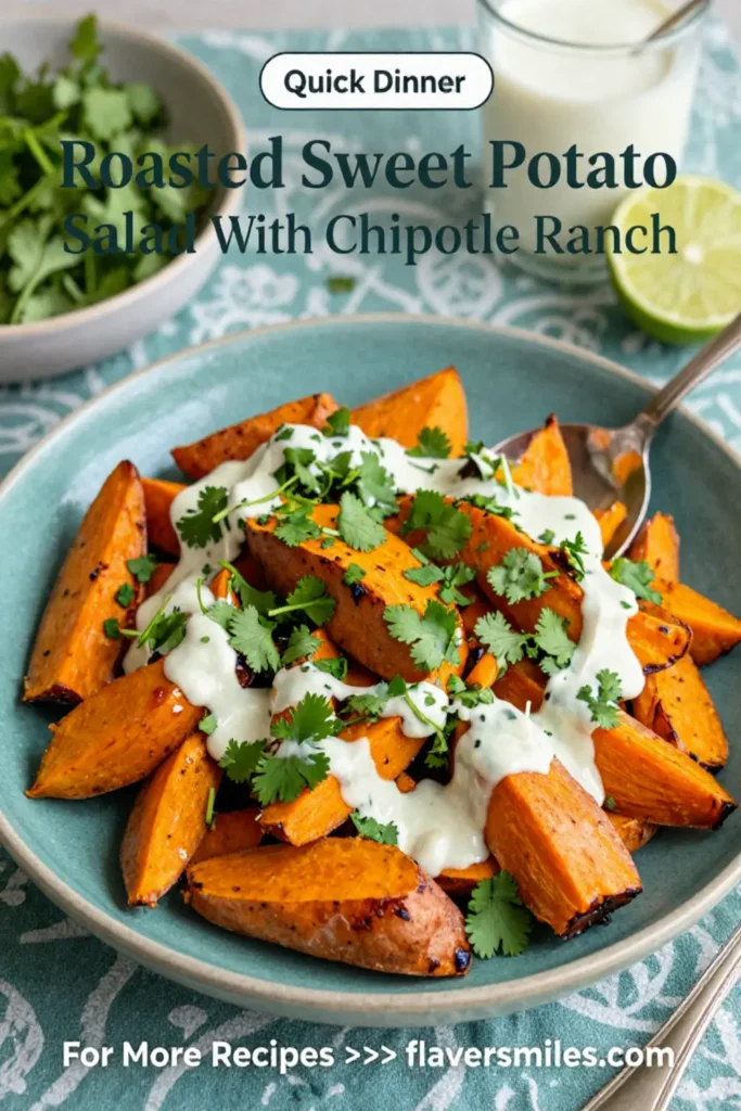 Potato Salad: Roasted Sweet Potato Salad With Chipotle Ranch in 30 Minutes