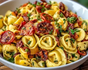 Pasta Salad Recipes: Sun Dried Tomato Tortellini Pasta Salad in 20 Minutes