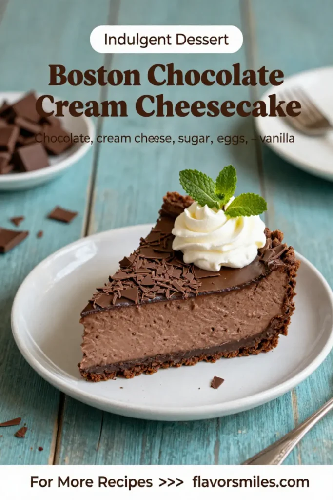 Boston Chocolate Cream Pie Cheesecake