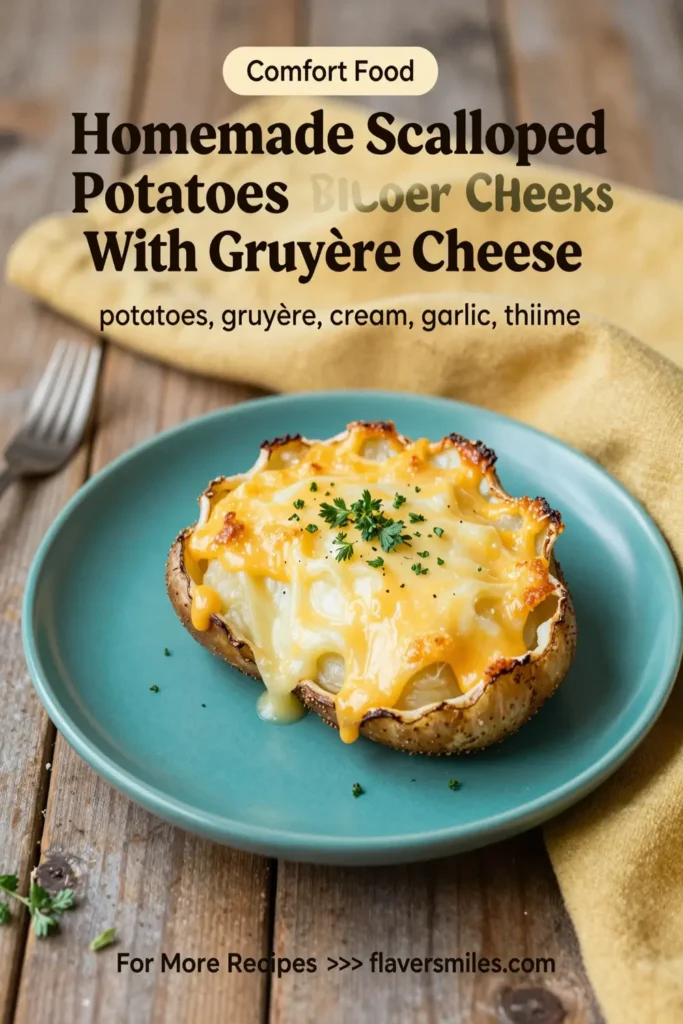 Homemade Scalloped Potatoes With Gruyere Cheese