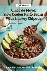 Cinco de Mayo: Slow Cooker Pinto Beans With Smoky Chipotle for Cinco de Mayo in 10 Minutes Prep