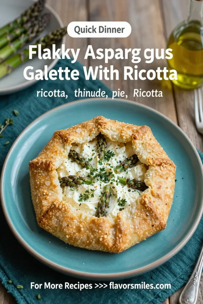 Flaky Asparagus Galette With Ricotta