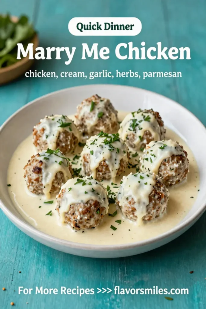 Creamy Marry Me Chicken Meatballs