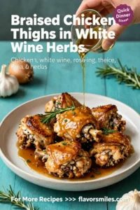 Chicken Thigh Recipes: Braised Chicken Thighs in White Wine and Herbs in 30 Minutes