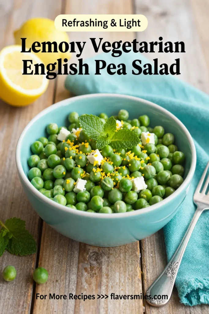 Lemony Vegetarian English Pea Salad