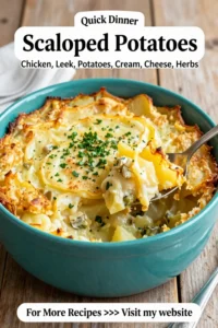 Scalloped Potatoes: Chicken and Leek Scalloped Potato Casserole in 40 Minutes
