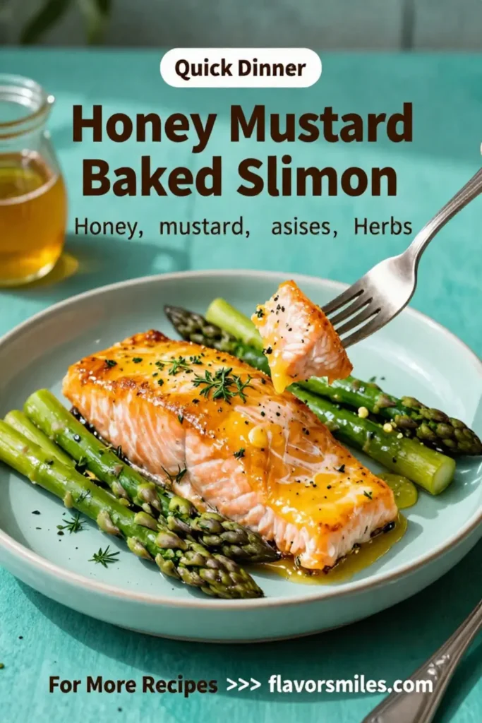 Salmon: Honey Mustard Baked Salmon With Roasted Asparagus in 20 Minutes