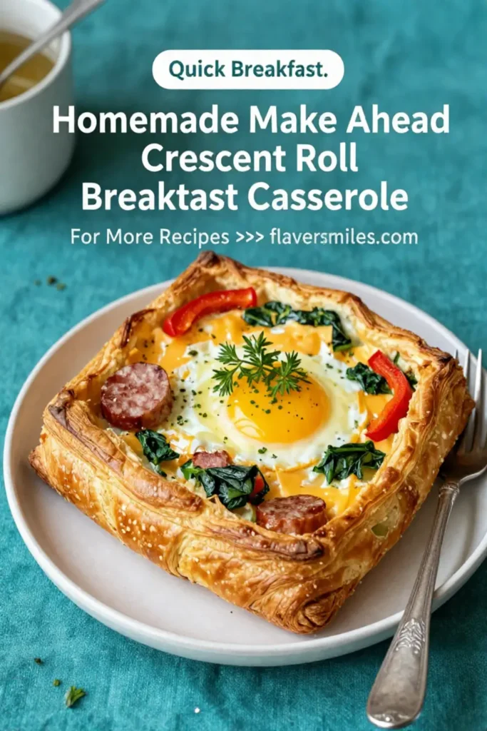 Homemade Make Ahead Crescent Roll Breakfast Casserole
