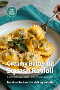 Dinner Ideas: Creamy Butternut Squash Ravioli With Brown Butter Sage in 25 Minutes