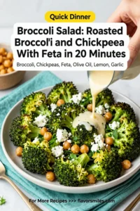 Broccoli Salad: Roasted Broccoli and Chickpea Salad With Feta in 20 Minutes