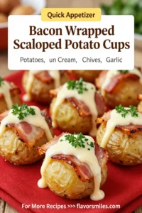 Scalloped Potatoes: Bacon Wrapped Scalloped Potato Cups for Party Appetizers in 35 Minutes
