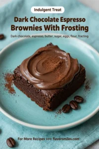Dark Chocolate Espresso Brownies With Frosting