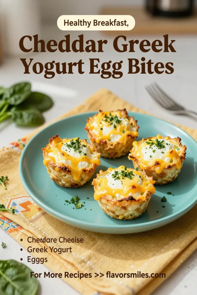 Cheddar Greek Yogurt Egg Bites
